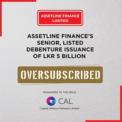 Assetline Finance’s Senior, Listed Debenture Issuance of LKR 5 Billion – Oversubscribed